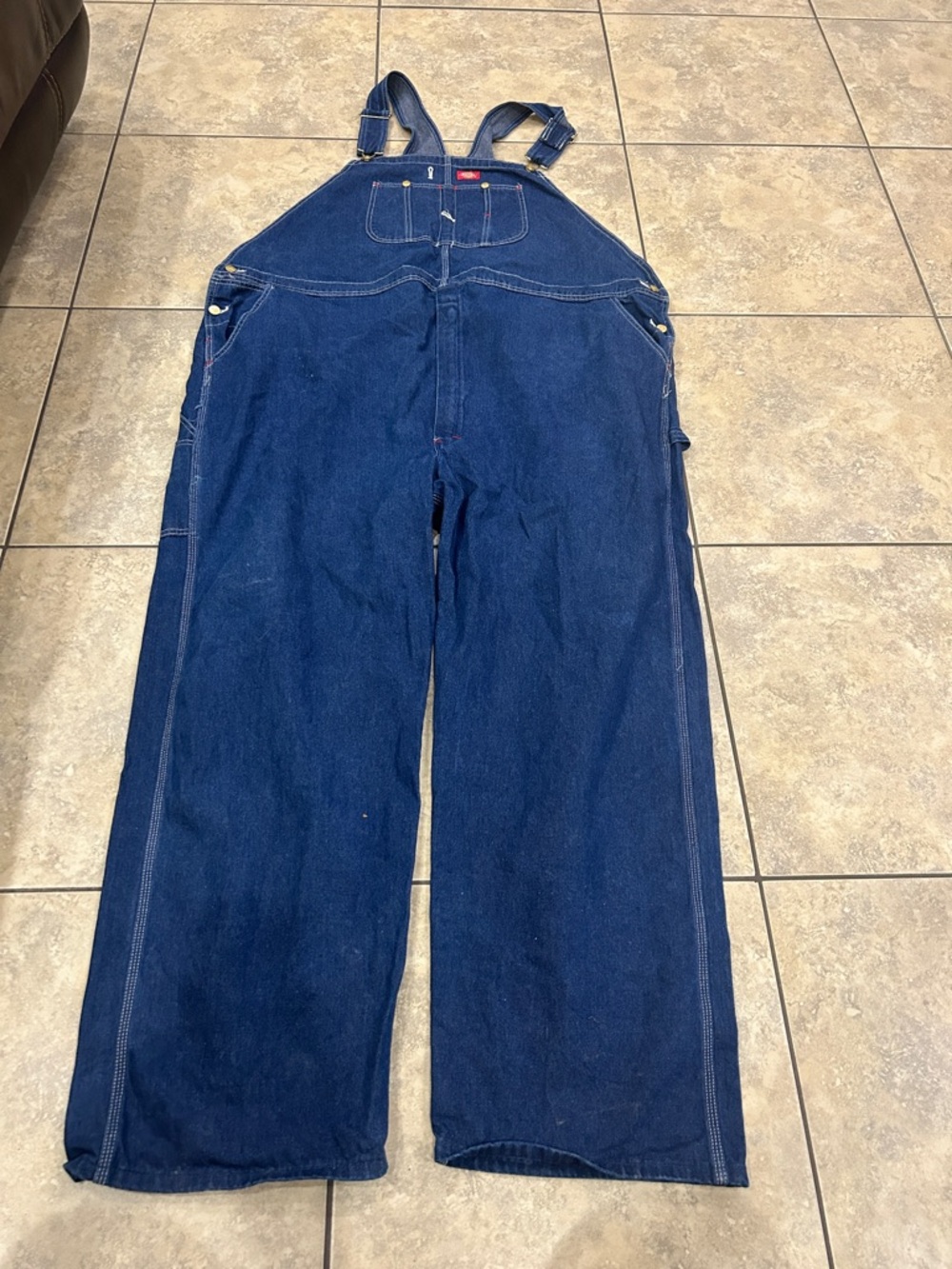Men’s Dickies Navy Blue Denim Overalls 54x32